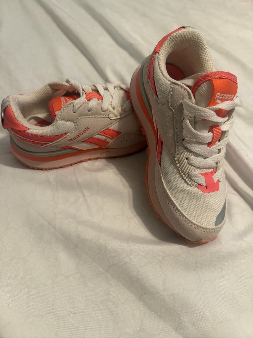 Reebok Kids Sneakers in Cream and Coral Pink